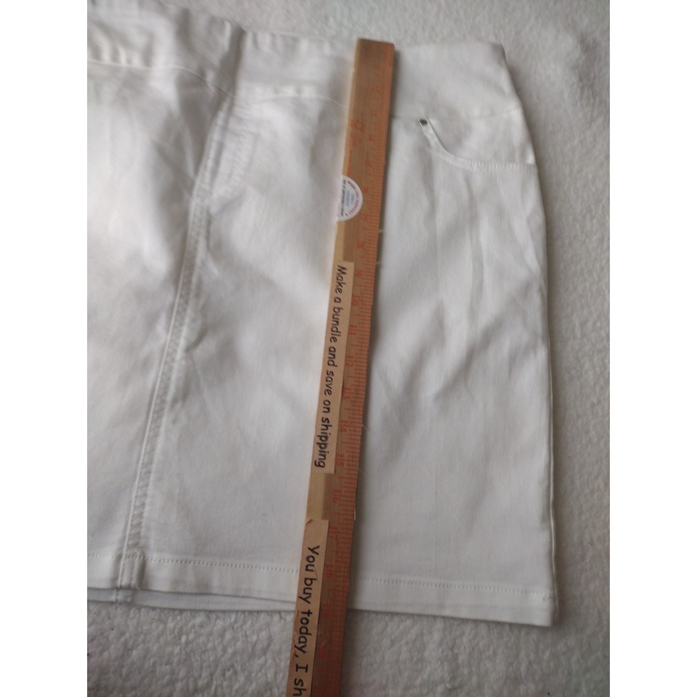 S.C. & Co Stork Women XXL White Denim Mini Pockets Casual Vacation Beach Resort - Picture 7 of 12